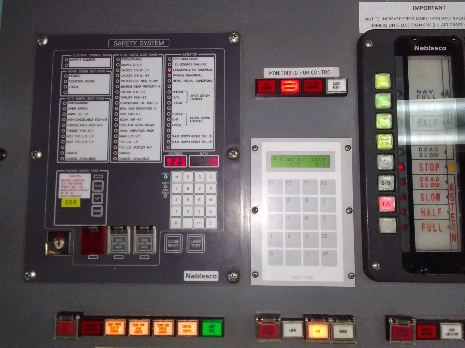 Main Engine Remote Control System